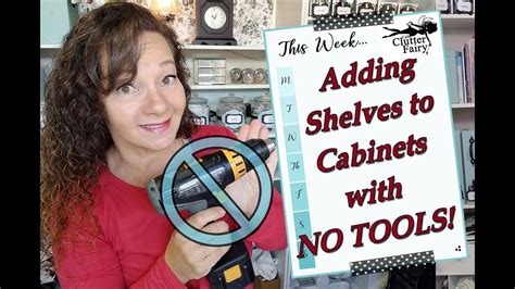 To add a tool to a shelf select the tool. Adding shelves to cabinets with NO TOOLS! - YouTube