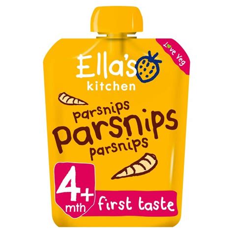 For babies 4 months and up. Ella's Kitchen Parsnips 70G - Tesco Groceries