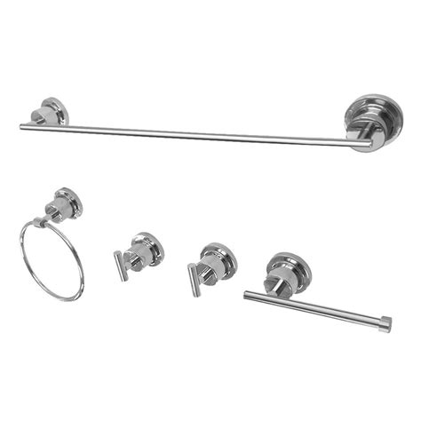 Two sets of 4 options: Kingston Brass Modern 5-Piece Bath Hardware Set in ...