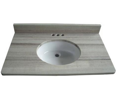 Cultured marble vanity top with a solid white finish encompasses a quality that is sure to give your home that clean, contemporary look. Tuscany 37" x 22" 3 CM Granite Vanity Top at Menards ...