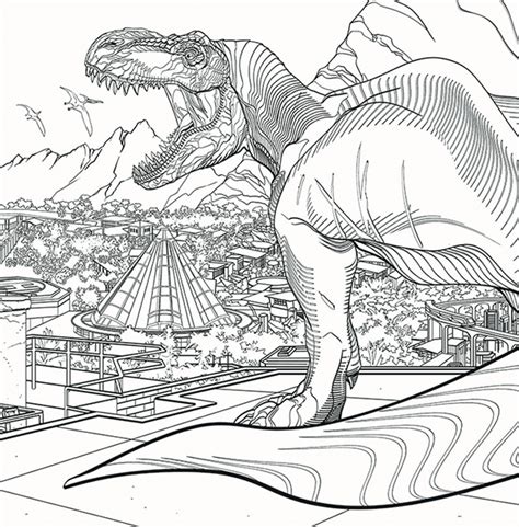 So if you don't color that water clean blue, the dinosaur is going to munch you off! Jurassic World Coloring Pages Picture - Whitesbelfast