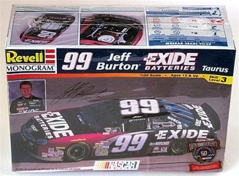 Four drivers learning to drive magracing's new nascar saloons. Model Car, 99 Jeff Burton Exide Taurus, 1:24 Scale, Nascar ...