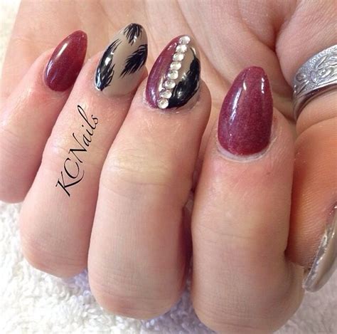 Do you have beautiful hands? Red and Taupe (tan) solid acrylic nails. Almond shape ...
