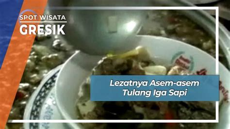 Untuk menu seperti kebanyakan warung sate kambing, ada olahan kambing dkk. Lezat Nikmat Asem-asem Tulang Iga Sapi Manyar Gresik