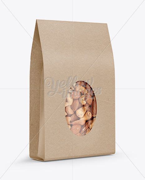Download Kraft Stand-Up Pouch W/ Nuts Mockup - Half-Side ...