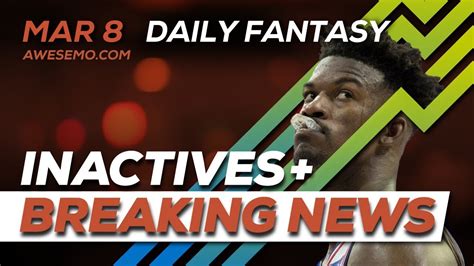 All in all, there are plenty of potential picks for daily fantasy basketball contests, though not all the top lineup options are listed below. NBA DFS Picks - Sun 3/8/20 - Live Before Lock - YouTube