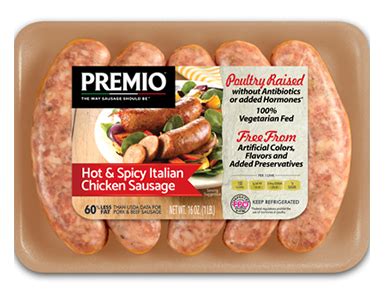 Sauté until vegetables are tender. Antibiotic Free Hot & Spicy Italian Chicken Sausage ...