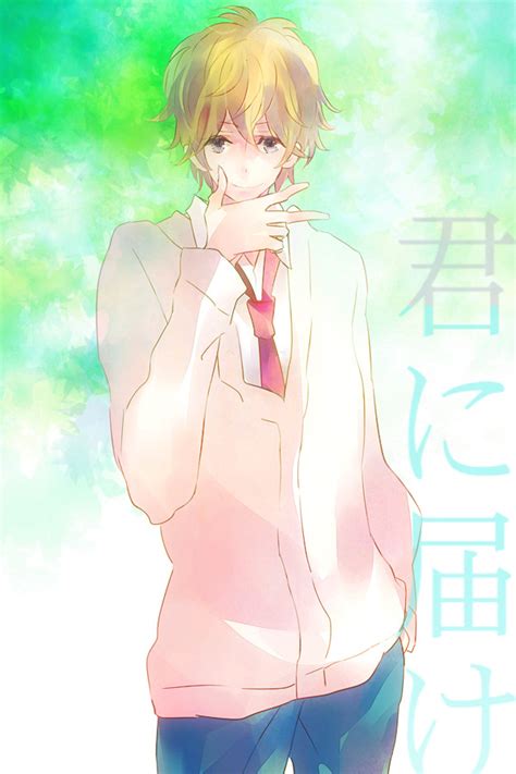 The anime character kento miura is a teen with to ears length blonde / yellow hair and yellow eyes. Miura Kento - Kimi ni Todoke - Mobile Wallpaper #1033876 ...