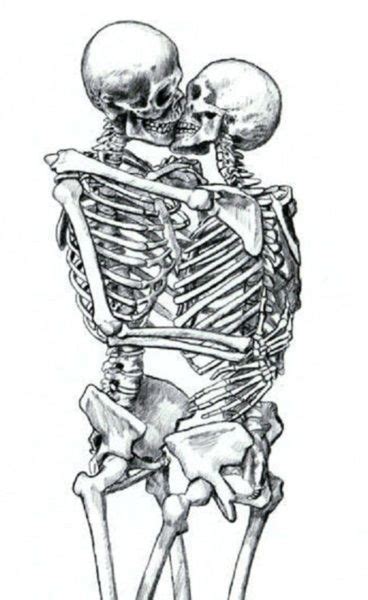 Check out our kissing couple line art selection for the very best in unique or custom, handmade pieces from our digital prints shops. Somewhere, out there.. | Skeleton art, Skeleton drawings ...