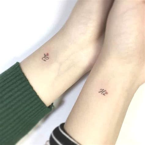 The sketches of tattoos are connected to some special events throughout their friendship together, or simply highlight their personal beliefs. initial-tattoos-best-friend-tattoos | Ecemella