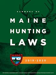 You'll receive a course handbook. Hunting & Trapping: Maine Dept of Inland Fisheries and ...