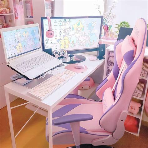 The comfortable gaming chair is designed for teens, adults, providing a comfortable experience for your work, study, or video game. Homall Gaming Chair Girl Racing Office Chair | Gamer room decor, Gamer room, Game room design