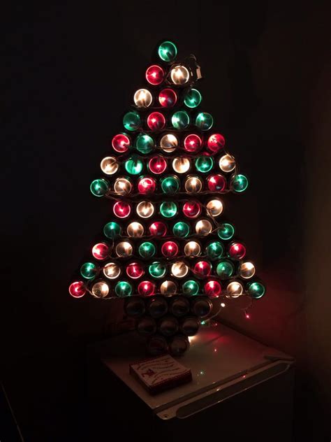 In africa, they leave him a glass of beer and perhaps some biltong (dried meat). So I made a Christmas tree with beer cans and some lights ...