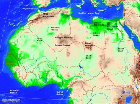 Mountain ranges are regions of the earth with a high concentration of mountains. Atlas mountains on a map of africa