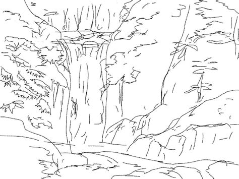 Gambar mewarnai air terjun (pdf). Gambar Mewarnai Pemandangan Air Terjun
