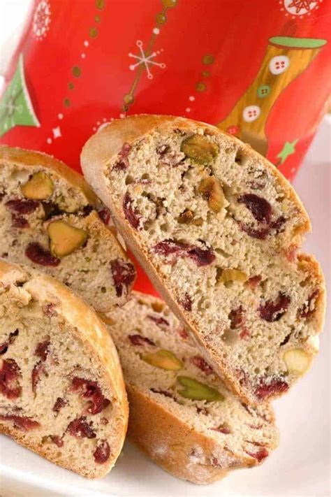 Enjoy a glass with biscotti while with a serrated knife, cut the biscotti into 5mm slices and lay them side by side on the baking tray. Cranberry Apricot Biscotti : Cranberry Apricot Biscotti ...