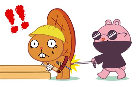 Handy attempts to catch cub when he falls of the counter, forgetting that he has no hands. Xbooru - handy happy tree friends tagme the mole | 77524