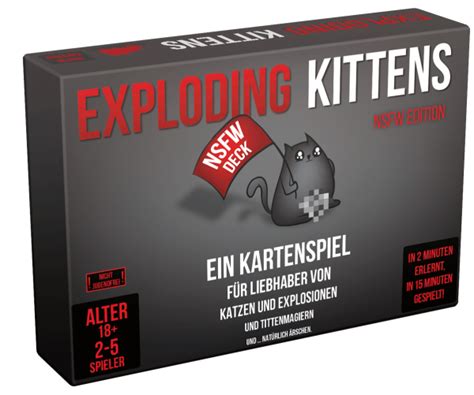 Exploding kittens, created in 2015 by cartoonist matthew inman and game designer elan lee, is one of those rare games you look forward to taking off the shelf every time you host a game night. Exploding Kittens - NSFW Edition | Kartenspiele ...