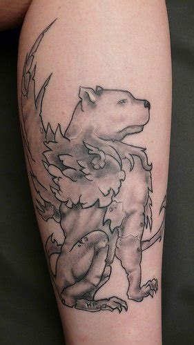 With such a strong symbolical significance behind it, griffin represents a very powerful tattoo. Gryphon tattoo on leg - Tattooimages.biz