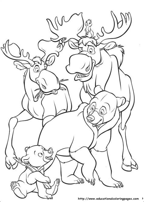 Scores of printable bear coloring pages for kids to color: Brother Bear Coloring Pages - Educational Fun Kids ...