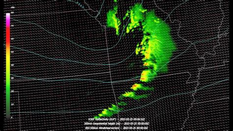 This is because each cell interacts with its neighbor along the leading edge of a bow echo, thunderstorms may produce downbursts or microbursts. Bow echo, radarloop 24th march 2015 - YouTube