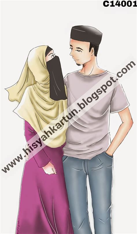 49 best cute lil walls p images cute couple. Gambar Kartun Muslimah Couple Romantis Kolek Gambar ...