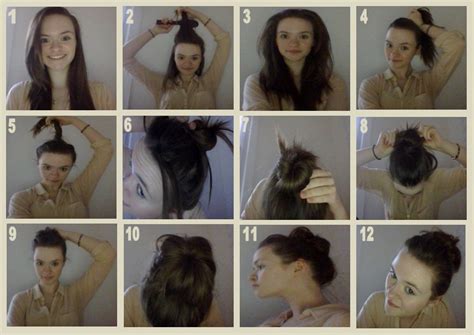 Next, part the rest of your hair into two sections and then tie into a knot. Julz' Obsessions: The 'Perfect' Messy Bun Tutorial