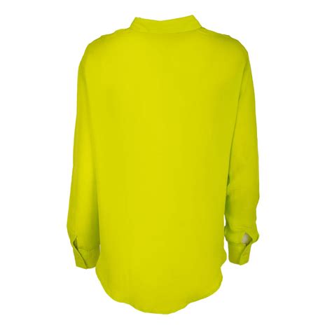 19 momme nuisette en soie imprimé couleur contrasté. Chemise en soie verte Femme AMERICAN VINTAGE à prix dégriffé