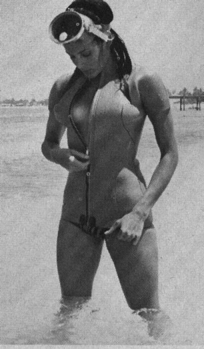 Series of pictures of vintage divers and woman wearing rubber wetsuits. Pin by Russ Franklin on Photo | Scuba girl wetsuit, Scuba ...