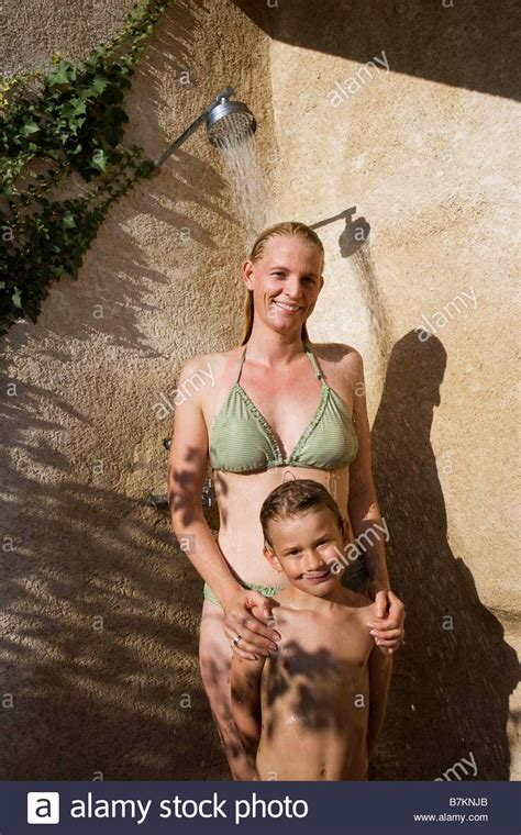 See only vectors or all resources. Mother and son in shower Stock Photo - Alamy