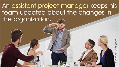 Consult with an employee who currently works in the department to ensure you are completely accurate in your description. Assistant Project Manager Job Description - Career Stint
