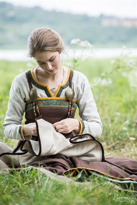 Gunnhild notices that ingrid keeps looking at bjorn and confronts her. Viking Linen Dress and Apron Ingrid the Hearthkeeper