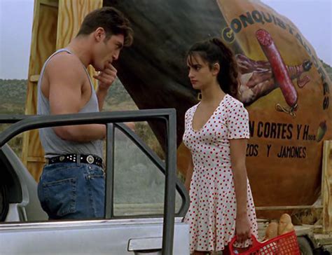 Flair, as in having bardem's wannabe bullfighter working in a pork curing plant (hence the ham). 16 escenas de Penélope Cruz en 'Jamón, jamón' que deberían ...