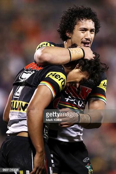 Penrith panther #579 jesus 'didas' #heretocreate.jarome luai @jaromeluai_. Jarome Luai of the Panthers celebrates with his team mate ...