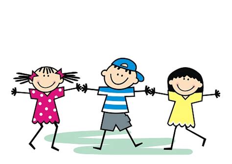 Watch three girls doing a webcam chat, give it up to lucky guy. Trois Enfants Chanceux Danse Enfants Vector Illustration ...