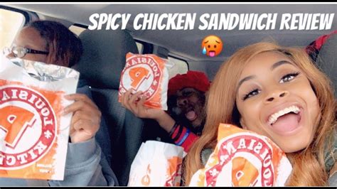 The crispy chicken sandwich comes in three variants: POPEYES SPICY CHICKEN SANDWICH REVIEW! - YouTube