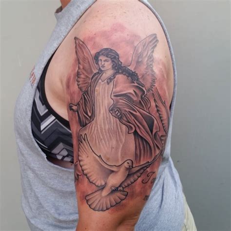 Angel tattoos angel wings guardian angel and st michael designs. 110+ Best Guardian Angel Tattoos - Designs & Meanings (2019)