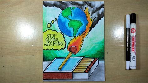 Gambar pemandangan alam outdoor batu 41 contoh gambar poster lingkungan unik menarik terbaru. Poster Global Warming Yang Mudah Digambar Youtube