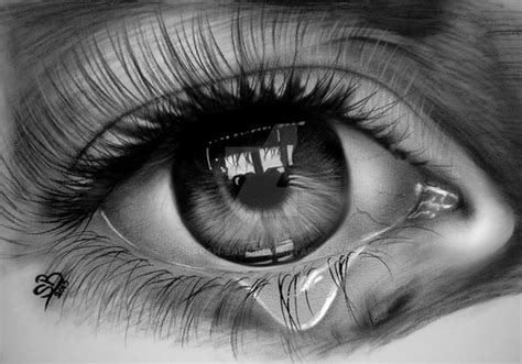 Crying eye, graphite, 9x12 inchesartwork (i.redd.it). crying eye by Sarah-Badr on DeviantArt