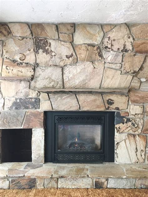 Buying this house with 2 old stone fireplaces. How to Update a Rock Fireplace By Using Paint | Painted ...