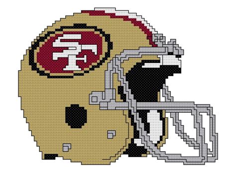 The corner of the pages have been bent. Counted Cross Stitch Pattern, San Francisco 49ers Helmet ...