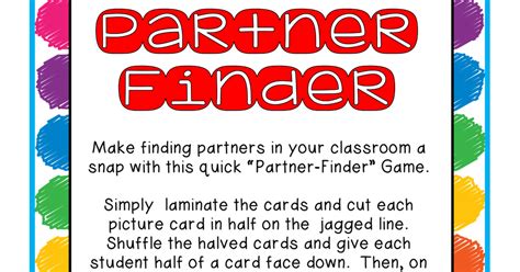 We did not find results for: Partner Match-Up Game.pdf | Beginning of school, Picture cards, Back to school