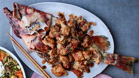 Dredge the fish in the flour until completely coated. Whole Fried Red Snapper with Chili Garlic Sauce - Jamie Geller