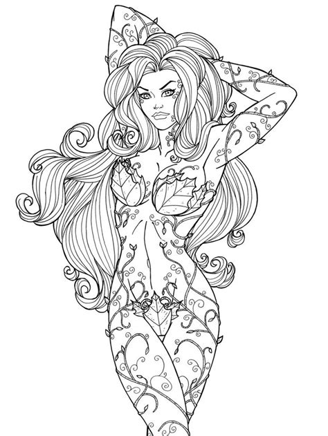 Coloring isn't just for kids any more. Poison ivy coloring pages to download and print for free
