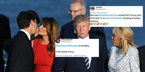 Contact cropped justin trudeau memes on messenger. G7 summit: Melania Trump looking at Justin Trudeau has ...