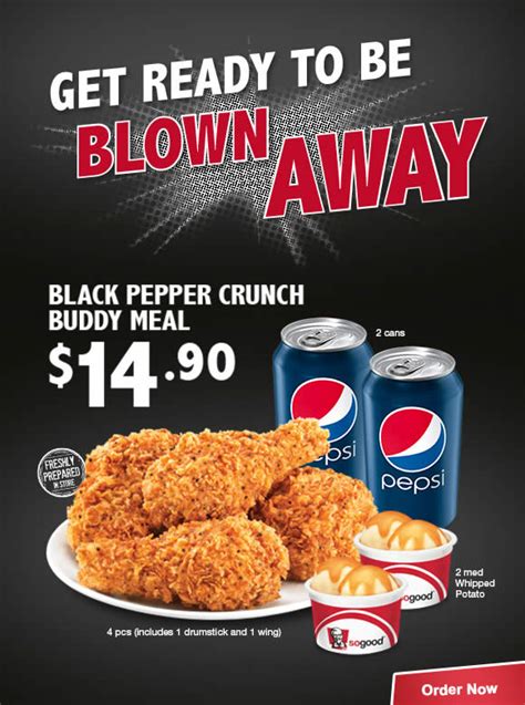 Dinner twist gift cards and gift food boxes are the perfect gift for busy people. Delivery Buddy Meal » KFC NEW Black Pepper Crunch Chicken ...