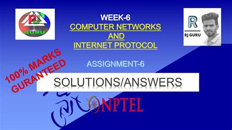 Comer department of computer sciences. NPTEL Assignment Solutions/Answers Week 6 Computer ...