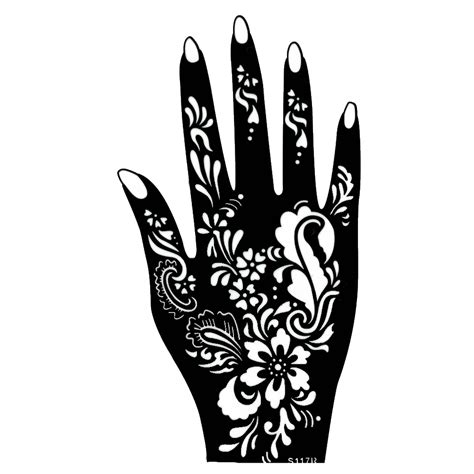 Ich hatte schon einmal welches aus dem internet bestellt, war aber nicht wirklich zufrieden damit, deswegen wollte ich es mal in einem laden kaufen. Henna Tattoo Schablone Hand Rechts Kina Handbemalung Dövme ...