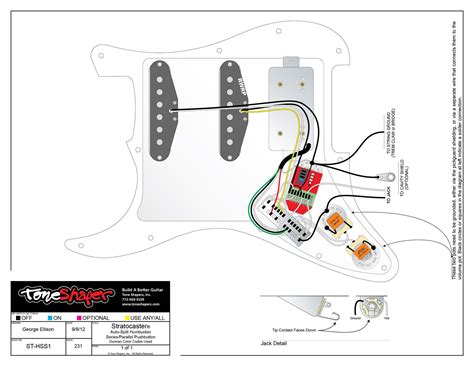 Fender stratocaster hss wiring diagram color hss stratocaster simple wiring 5 way swith 1 volume 1 tone | guitar pickups, guitar diy, fender stratocaster. Stratocaster Hss Wiring Diagram / Rothstein Guitars ...