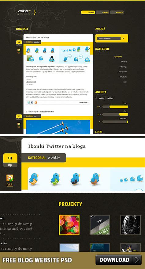 835 templates & themes psd files. Blog Website Free PSD Download - Download PSD